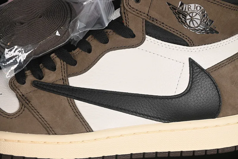 All Categories Air Jordan Jordan Series Basketball Shoes Air Jordan 1 High Pure Original Travis Scott x Air Jordan 1 High OG AJ1 Reverse Hook Limited Edition CD4487-100